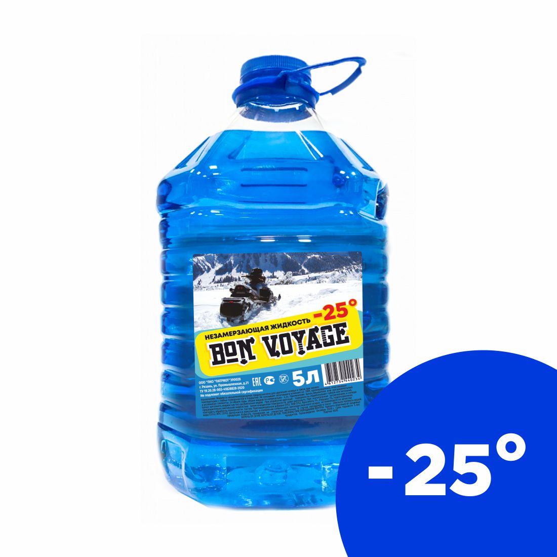 Незамерзающая жидкость Bon Vojage синяя -25